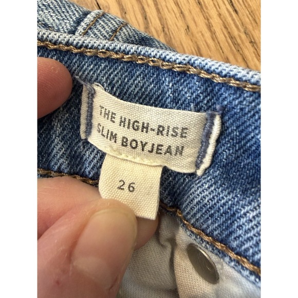 Madewell Jeans Women's Size 26 High Rise Slim BoyJean Denim Classic Straight - Picture 3 of 10